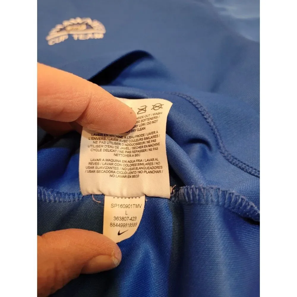 Nike‎ Golf, blue polo, size L, Shawnee cup team logo